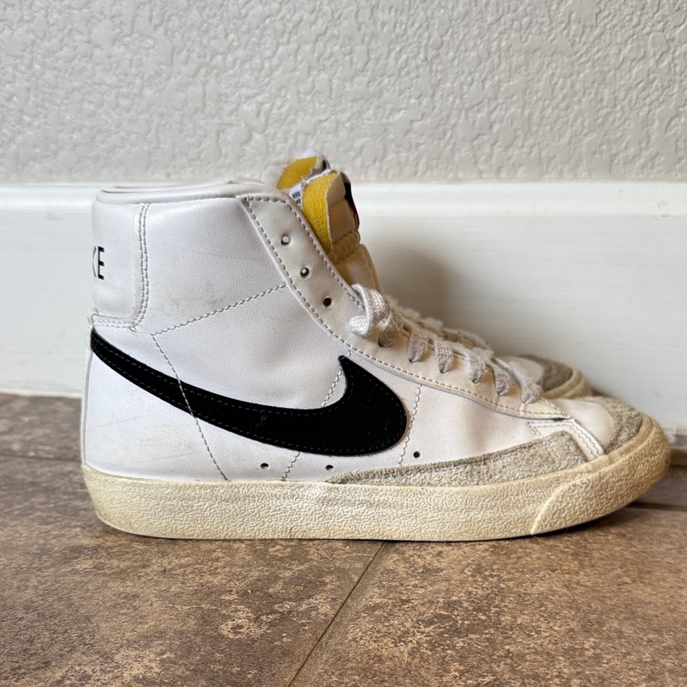 Nike White High-Tops with Black Accents